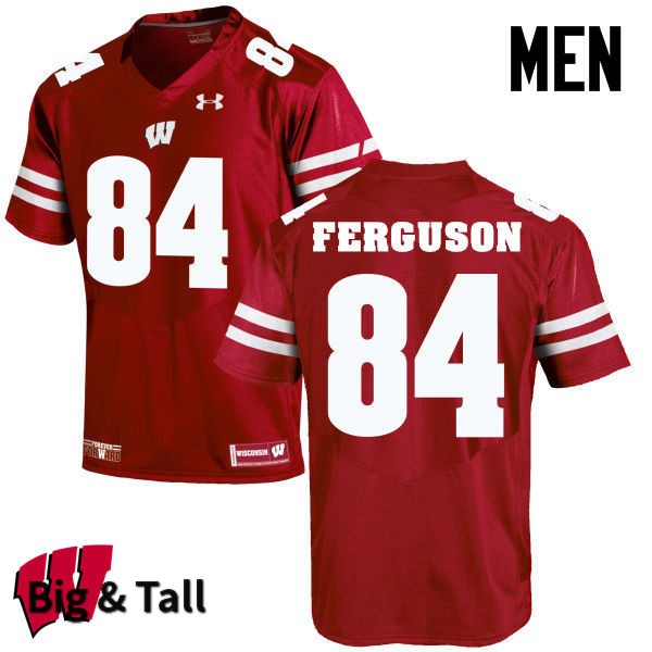 Wisconsin Badgers Men's #84 Jake Ferguson NCAA Under Armour Authentic Red Big & Tall College Stitched Football Jersey WR40A54PZ